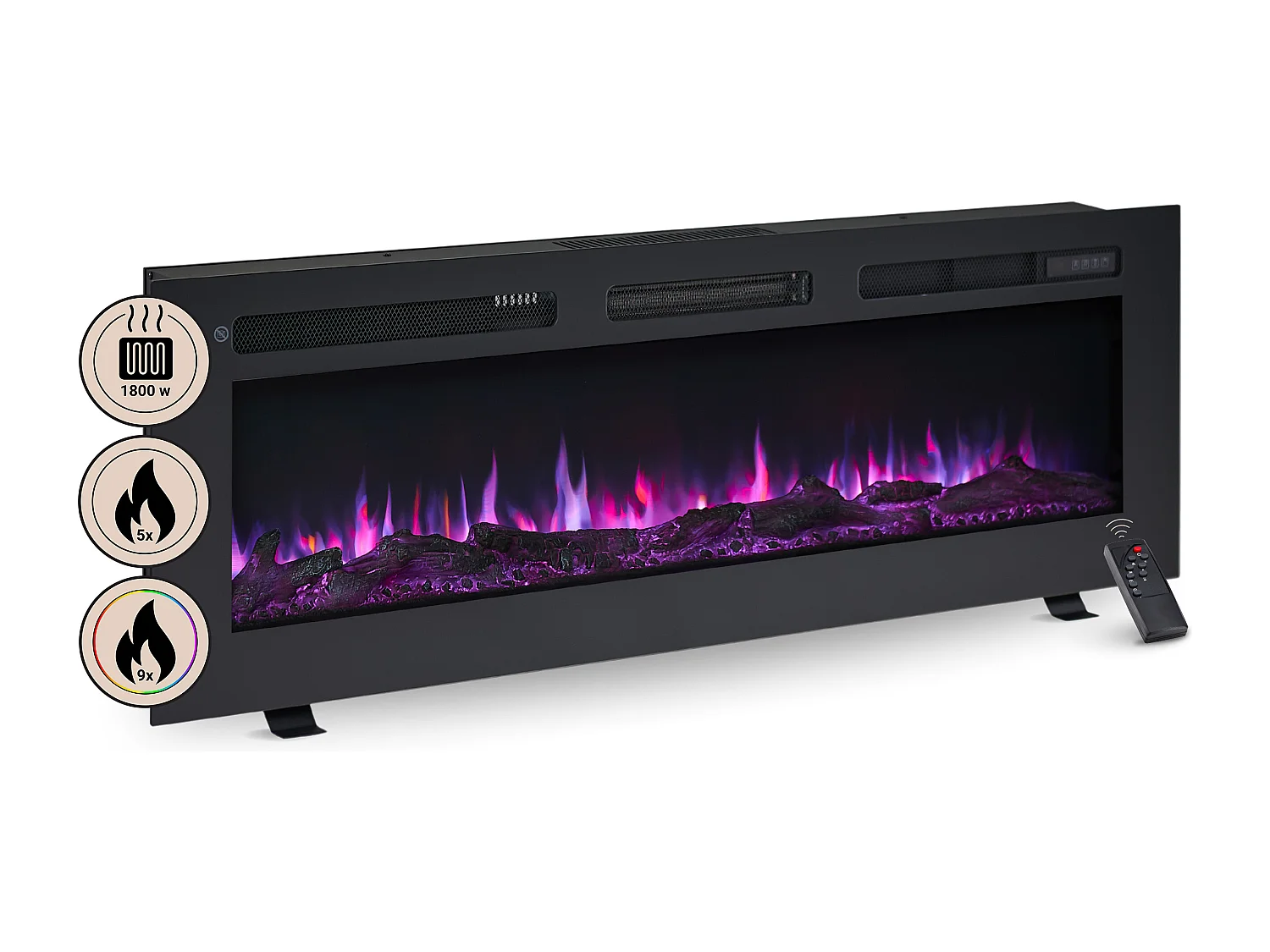 Elektrische haard BALDERIA Leif 50 - 3-in-1 - zwart