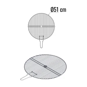 Enkel rond rooster – Ø 51 cm Enkel rond rooster – Ø 51 cm