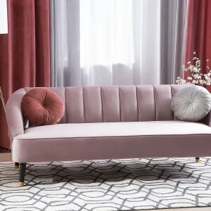 Driezitsbank fluweel roze ALSVAG Driezitsbank fluweel roze ALSVAG