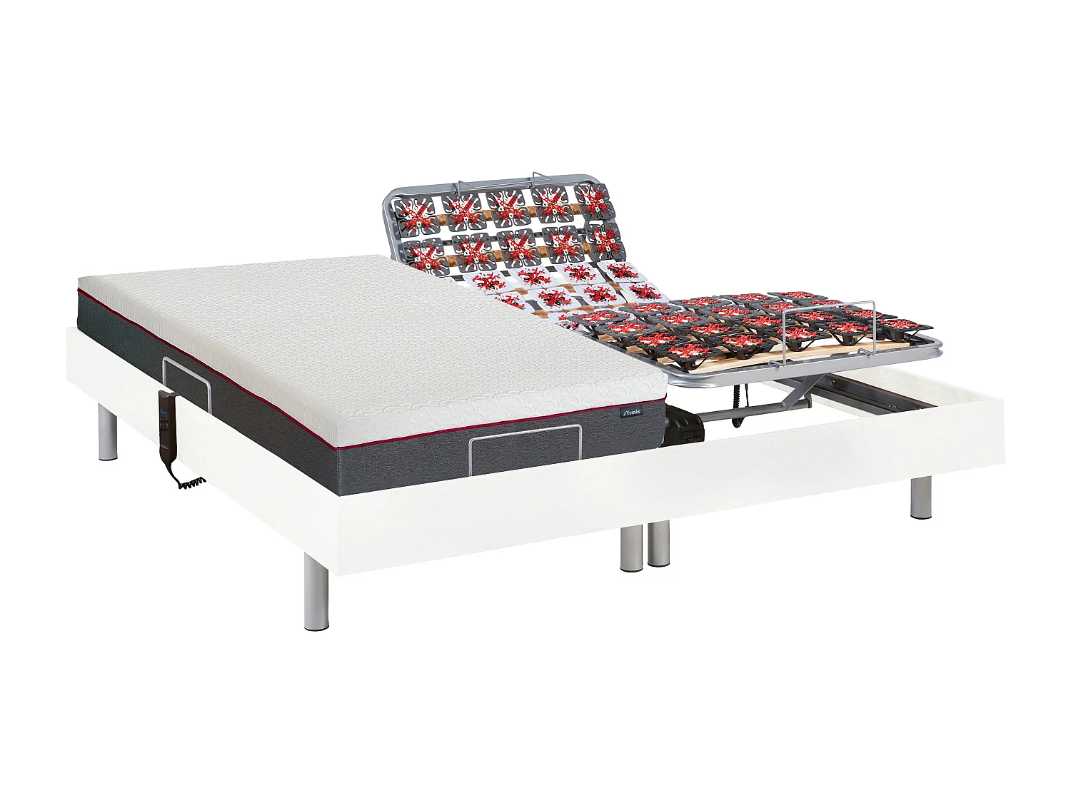 Elektrisch relaxbed met matras met vormgeheugen ATRIDE van YSMÉE - Wit