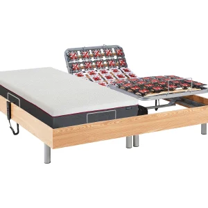 Elektrisch relaxbed matras vormgeheugen ATRIDE van YSMÉE – eikenhout – 2 x 80 x 200 cm Elektrisch relaxbed matras vormgeheugen ATRIDE van YSMÉE – eikenhout – 2 x 80 x 200 cm