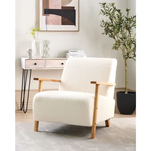 Fauteuil LESJA Bouclé Lichtbeige