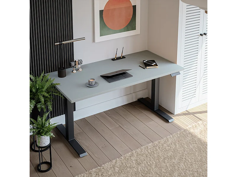 Elektrisch bureau met hoogteverstelling Grijs 138 x 68 cm