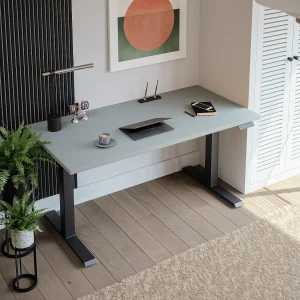 Elektrisch bureau met hoogteverstelling Grijs 180 x 95 cm Elektrisch bureau met hoogteverstelling Grijs 180 x 95 cm