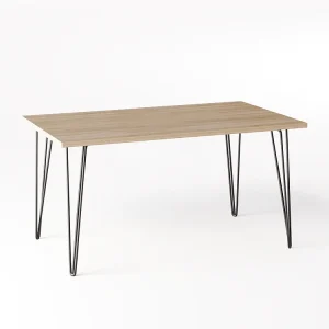 FISK tafel 138 x 80 cm voor keuken, woonkamer, eetkamer Sonoma eiken