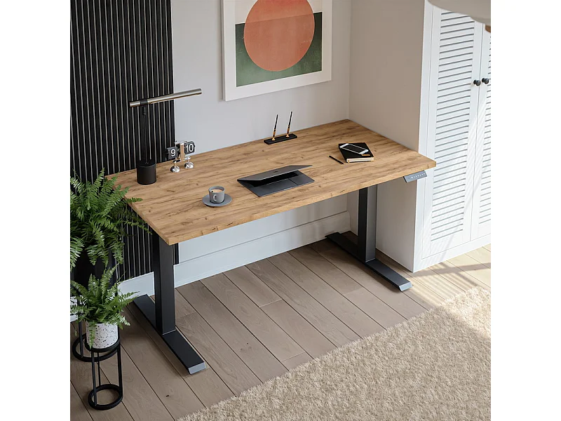 Elektrisch bureau met hoogteverstelling Eiken Craft 138 x 68 cm