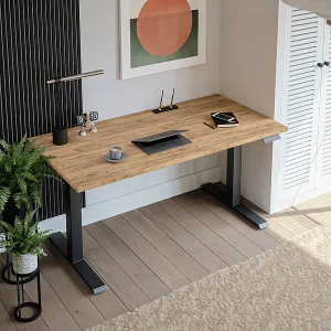 Elektrisch bureau met hoogteverstelling Eiken Craft 138 x 80 cm Elektrisch bureau met hoogteverstelling Eiken Craft 138 x 80 cm