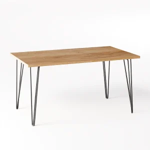FISK tafel 138 x 80 cm voor keuken, woonkamer, eetkamer Eiken Craft