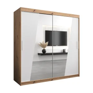 Elypse kledingkast met schuifdeuren 200/200/62 2 deuren (artisan/wit)