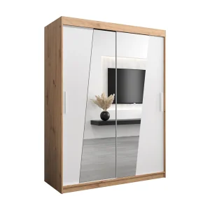 Elypse kledingkast met schuifdeuren 200/150/62 2 deuren (artisan/wit)