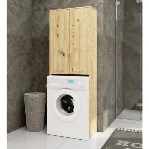 FIN Badkamerkast 180cm voor Wasmachine 2 Deuren – Eiken Artisan FIN Badkamerkast 180cm voor Wasmachine 2 Deuren – Eiken Artisan