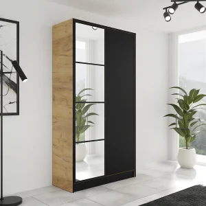 Draaideurkast EDEN – 2 Deuren – Model 4 – Eik Craft Goud / Zwart Draaideurkast EDEN – 2 Deuren – Model 4 – Eik Craft Goud / Zwart