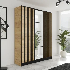 Draaideurkast EDEN – 3 Deuren – Model 3 – Eik Craft Goud Draaideurkast EDEN – 3 Deuren – Model 3 – Eik Craft Goud