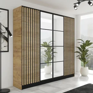 Draaideurkast EDEN – 4 Deuren – Model 3 – Eik Craft Goud Draaideurkast EDEN – 4 Deuren – Model 3 – Eik Craft Goud