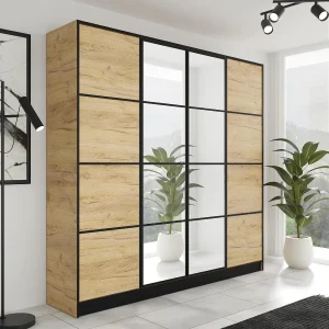 Draaideurkast EDEN – 4 Deuren – Model 2 – Eik Craft Goud Draaideurkast EDEN – 4 Deuren – Model 2 – Eik Craft Goud