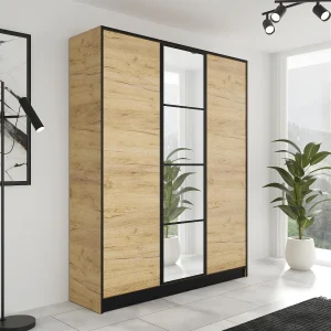 Draaideurkast EDEN – 3 Deuren – Model 1 – Eik Craft Goud Draaideurkast EDEN – 3 Deuren – Model 1 – Eik Craft Goud