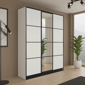 Draaideurkast EDEN – 3 Deuren – Model 2 – Wit Draaideurkast EDEN – 3 Deuren – Model 2 – Wit