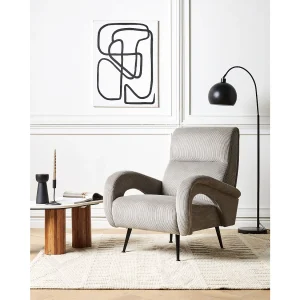 Fauteuil corduroy grijs SVALOV