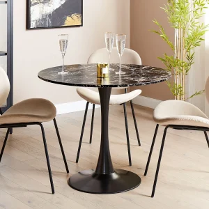 Eettafel BOCA Zwart/goud 90 cm 90 cm Eettafel BOCA Zwart/goud 90 cm 90 cm