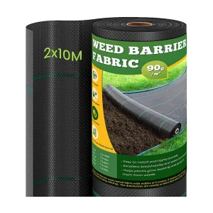 Dripex 2m x 10m onkruidbestrijdingsdoek, tuinvlies, 90 g/m², scheurvast onkruidbestrijdingsdoek, rol, waterdoorlatend en zeer UV-bestendig