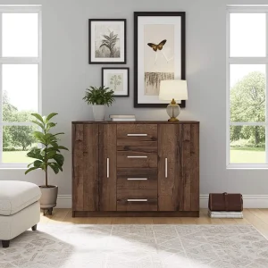 Dressoir Tamiza 120 cm – Monastery Eiken (2 deuren, 4 lades)