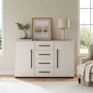 Dressoir Modena 150 cm – Kasjmier (2 deuren, 4 lades)