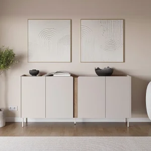 Dressoir Lucile – 180x40x82cm – Beige Dressoir Lucile – 180x40x82cm – Beige