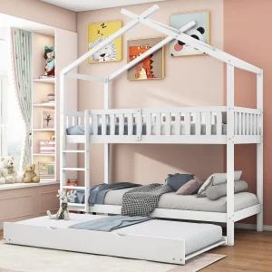 Eenpersoonsbedden 90×200 – Kinderbed Met Uitbreidbaar Bed – Stevig Grenen Hout – Wit Eenpersoonsbedden 90×200 – Kinderbed Met Uitbreidbaar Bed – Stevig Grenen Hout – Wit
