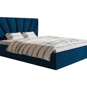 Tweepersoonsbed 160 x 200 Aris met opbergruimte – metalen lattenbodem, Blauw (Kronos 09) Tweepersoonsbed 160 x 200 Aris met opbergruimte – metalen lattenbodem, Blauw (Kronos 09)
