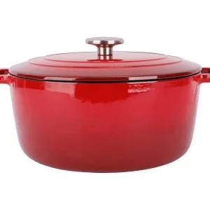 Geëmailleerde Gietijzeren Braadpan 28 cm 6,15 L COSY & TRENDY FONTESTIC Voor Alle Vuursoorten Inductie Rood Geëmailleerde Gietijzeren Braadpan 28 cm 6,15 L COSY & TRENDY FONTESTIC Voor Alle Vuursoorten Inductie Rood