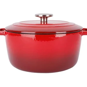 Geëmailleerde Gietijzeren Braadpan 24 cm 4,6 L COSY & TRENDY FONTESTIC Rood Alle Vuursoorten Inductie Oven Geëmailleerde Gietijzeren Braadpan 24 cm 4,6 L COSY & TRENDY FONTESTIC Rood Alle Vuursoorten Inductie Oven