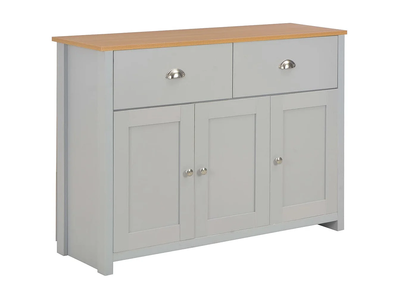 Dressoir 112x35x81 cm grijs