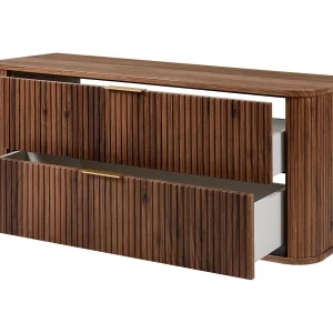 ELEGANCE badkamerkastjes onder wastafel 41,5 x 120,4 x 51,7 cm walnoot ELEGANCE badkamerkastjes onder wastafel 41,5 x 120,4 x 51,7 cm walnoot