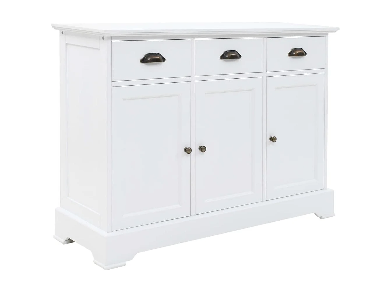 Dressoir met 3 deuren 105x35x77,5 cm MDF en grenenhout