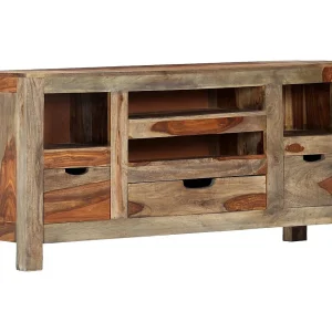 Dressoir 100x30x50 cm massief acaciahout grijs Dressoir 100x30x50 cm massief acaciahout grijs
