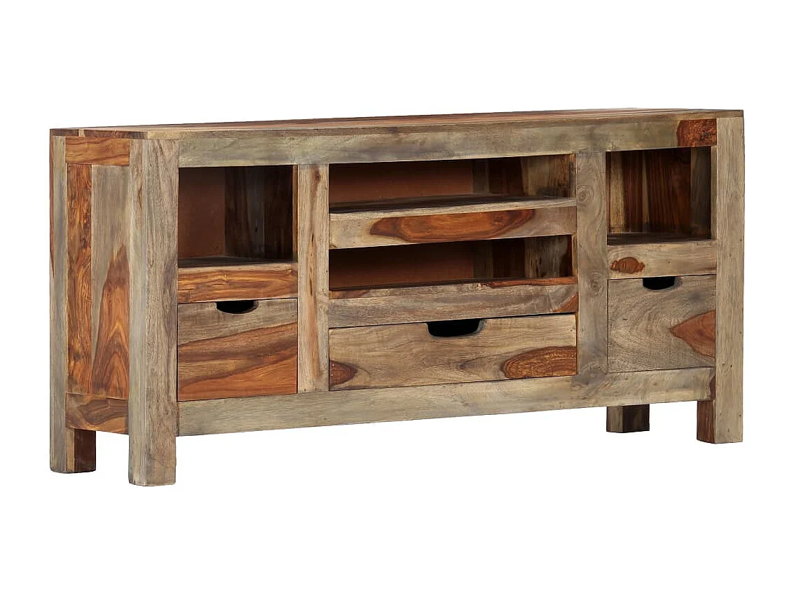 Dressoir 100x30x50 cm massief acaciahout grijs