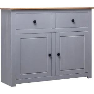Dressoir Panama Range 93x40x80 cm massief grenenhout grijs