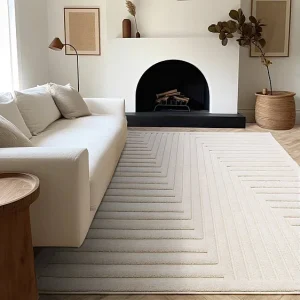 Geometrisch tapijt – 200x290cm – crème – Valley Connection Geometrisch tapijt – 200x290cm – crème – Valley Connection