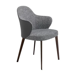 Eetkamerstoel bekleed met ecoleder en stof 4102 ANGEL CERDA Eetkamerstoel bekleed met ecoleder en stof 4102 ANGEL CERDA