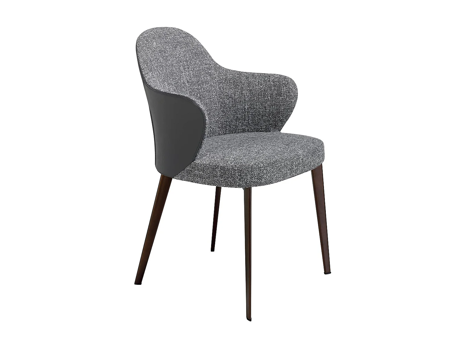 Eetkamerstoel bekleed met ecoleder en stof 4102 ANGEL CERDA