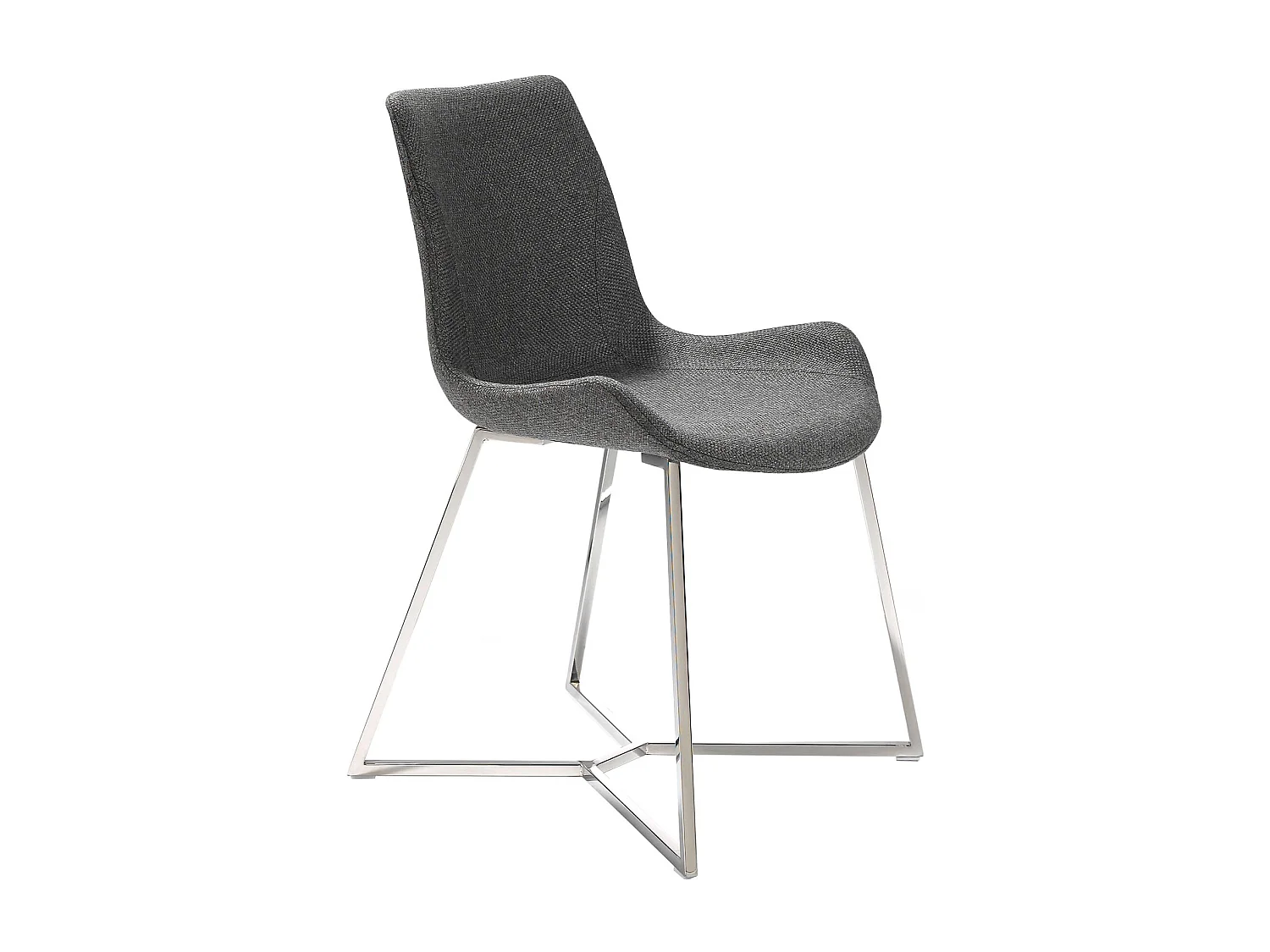 Eetkamerstoel bekleed met grijze stof 4009 ANGEL CERDA