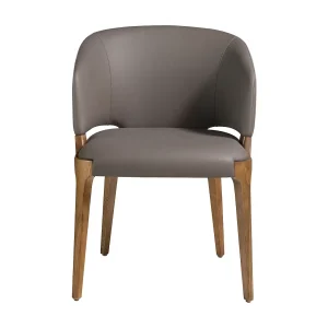 Eetkamerstoel met ecoleder en walnootkleurig essenhouten onderstel 4108 ANGEL CERDA Eetkamerstoel met ecoleder en walnootkleurig essenhouten onderstel 4108 ANGEL CERDA