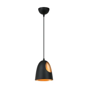 Elda verlichting hanglamp Ø16cm staal zwart, koper. Elda verlichting hanglamp Ø16cm staal zwart, koper.
