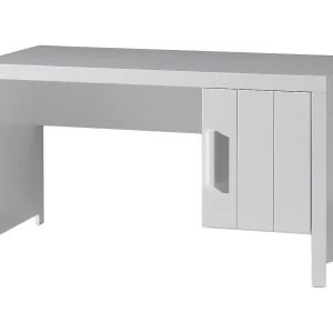 Erik wit gelakt massief grenen bureau met 1 deur Erik wit gelakt massief grenen bureau met 1 deur
