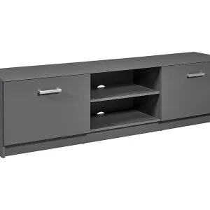 Elenzio TV-meubel 2 deuren, 2 open vakken grijs. Elenzio TV-meubel 2 deuren, 2 open vakken grijs.