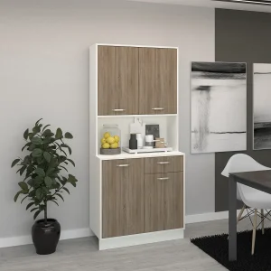 Dressoir Oma, Donker Sonoma eiken/Wit, L 84 cm Dressoir Oma, Donker Sonoma eiken/Wit, L 84 cm