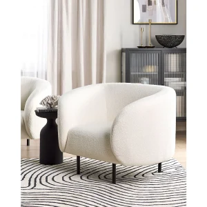 Fauteuil LOEN Bouclé Wit