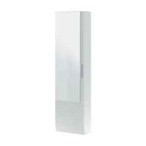 Dmora Schoenenkast Eugene 22x50x180h cm Wit 16 Paar, 6 Vakken, Een Deur