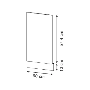 Frontblende goldkraft eiche 60×1.6×67.4 fame-line