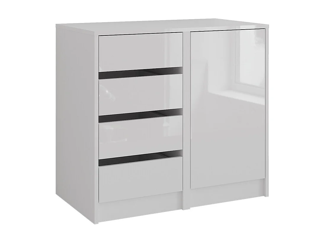 Dressoir wit/wit hoogglans 80.2x50.1x76 sherry